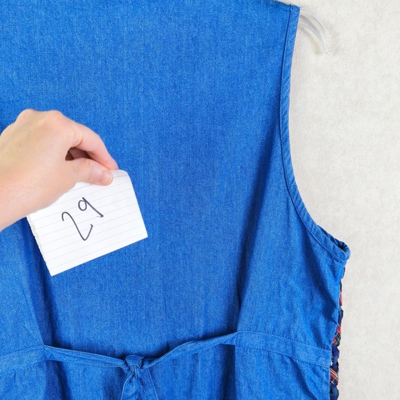 Vintage Oak Hill Patchwork Plaid Vest Apple Buttons Teacher Core Women's L - Picture 10 of 10